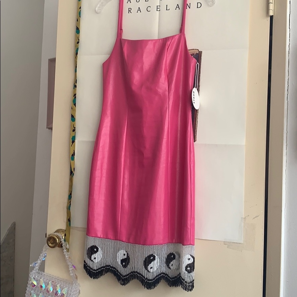 NWT STAUD beaded yin yang Joan dress